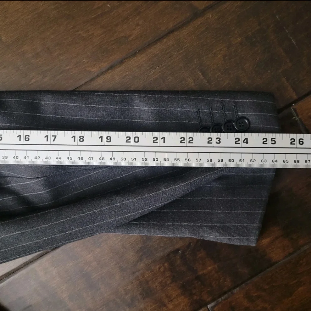 40R Eredi Pisano Men Super‎ 110s Black Pinstripe Loro Piana Wool Blazer Luxury